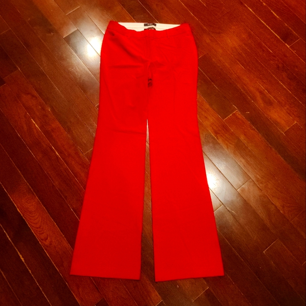 Body By Victoria, Christie Fit, Red Flare Pants, Size 6 Extra Long